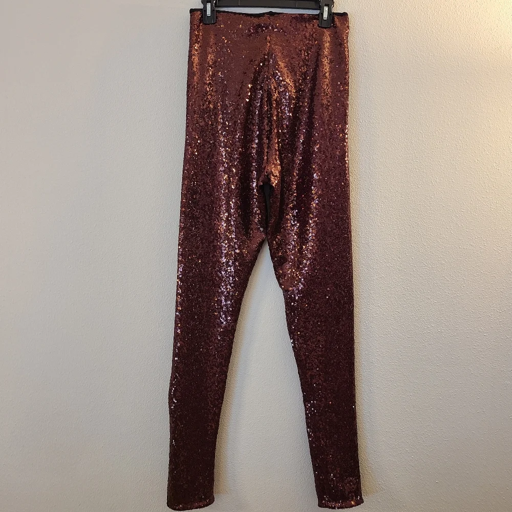 Commando Sequin Wine Leggings NWT - Picture 4 of 9